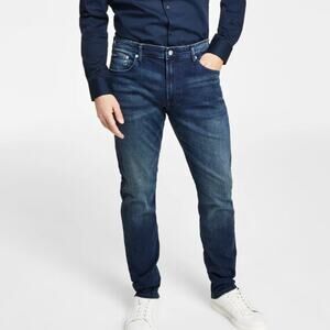 Calvin Klein Men's Slim Dark Wash Denim Jeans Stretch 34x32 NWOT